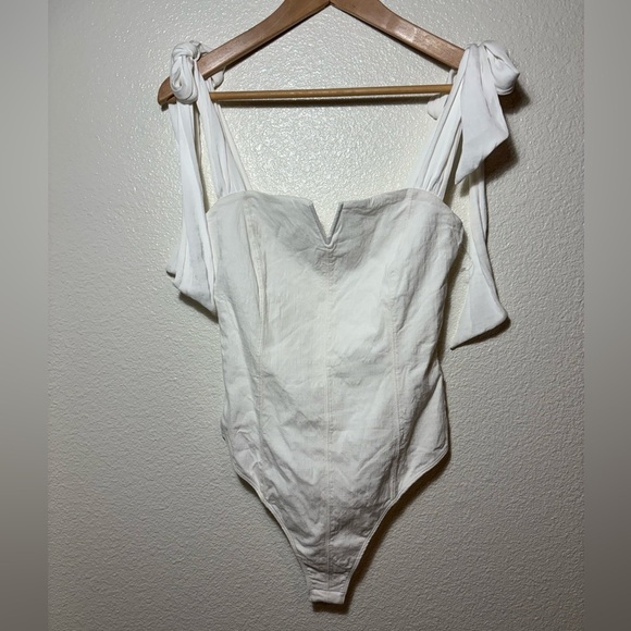 Intimately Free People Tie-Shoulder Bodysuit Size Medium | bodycon | bohemian | - Picture 2 of 8